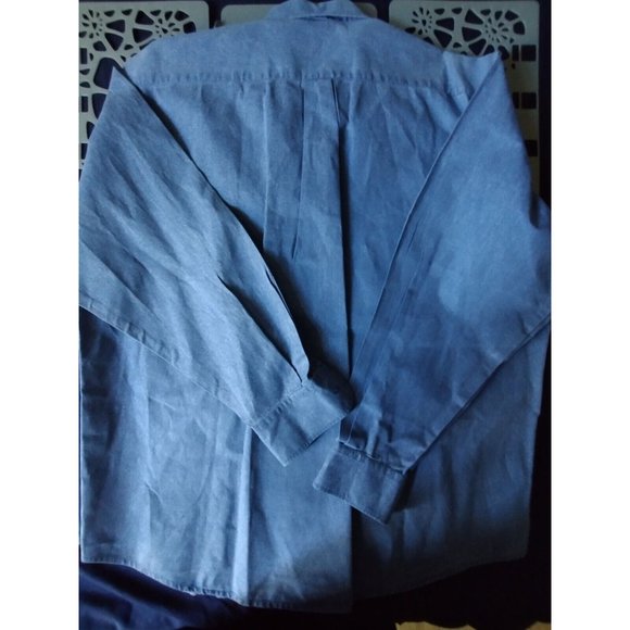 Vintage Big Dogs Men Large Blue‎ Denim Cotton Button Down Shirt Western Rodeo - Picture 4 of 7